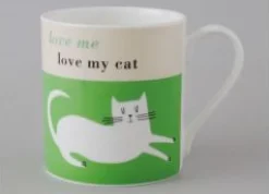 Happiness Cat Green Mug