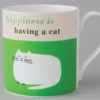 Happiness Catnap Green Mug