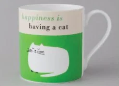 Happiness Catnap Green Mug