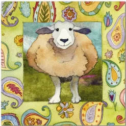 Happy Sheep  Greetings Card