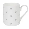 Hearts 'Grey' Mug
