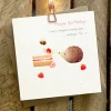 Hedgehog Eating Cake Birthday Card