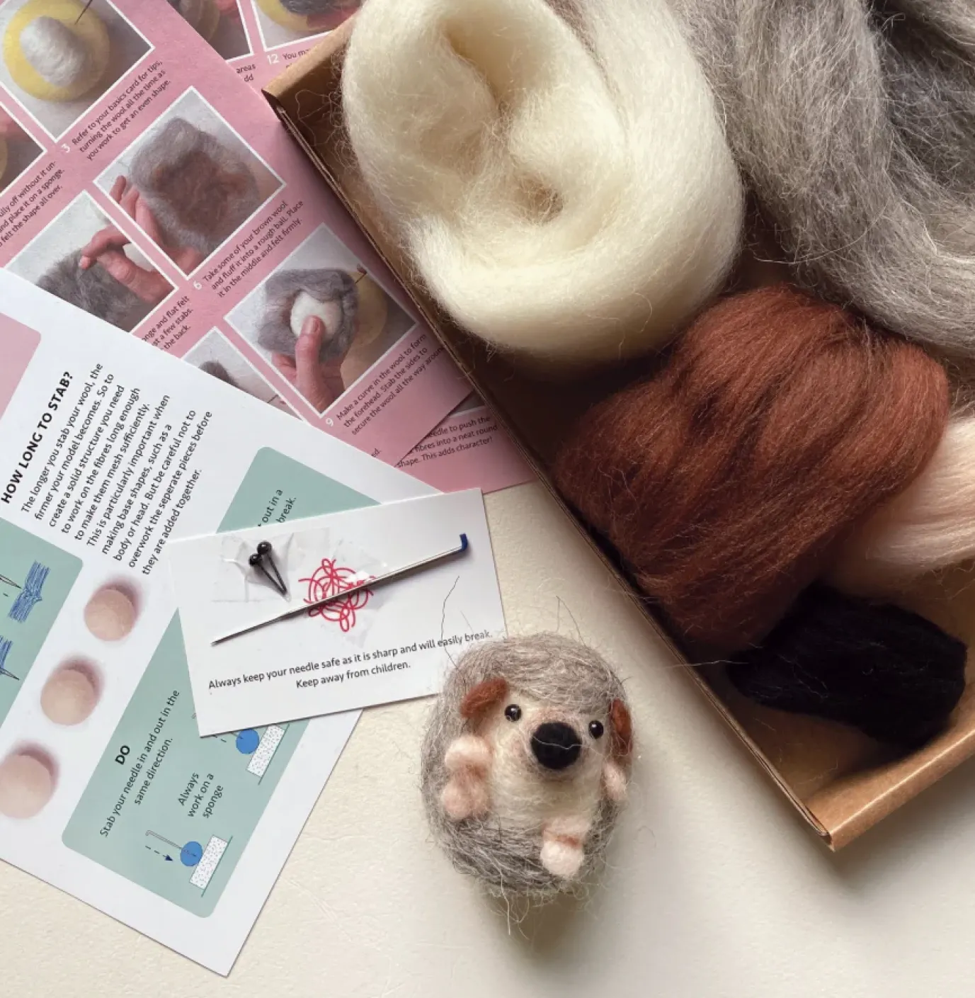Hedgehog Needle Felting Kit