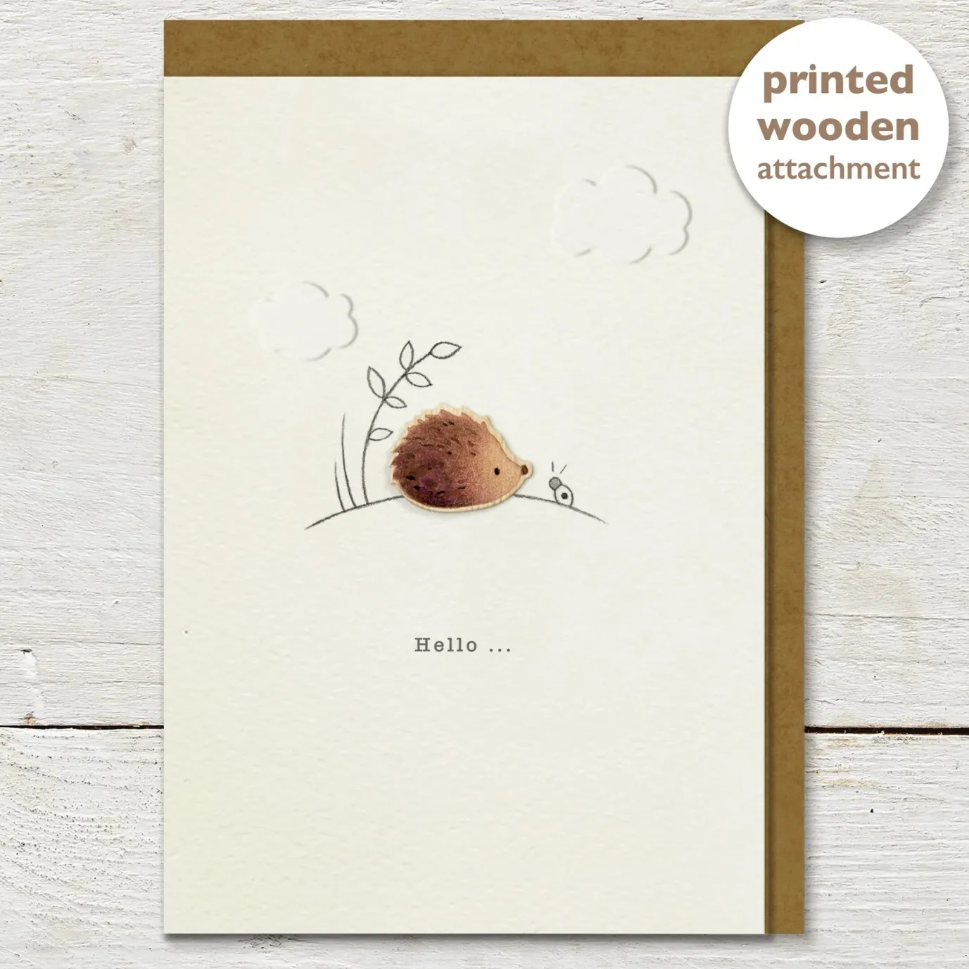 Hello Hedgehog Greeting Card