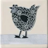 Hen Flowery Coaster by Moorland Pottery