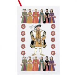 Henry VIII & His Wives Tea Towel