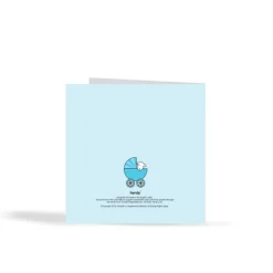 Herdy Hello Baby Card - Blue