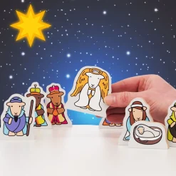 Herdy Wooden Nativity Set