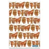 Highland Coos Repeat Tea Towel