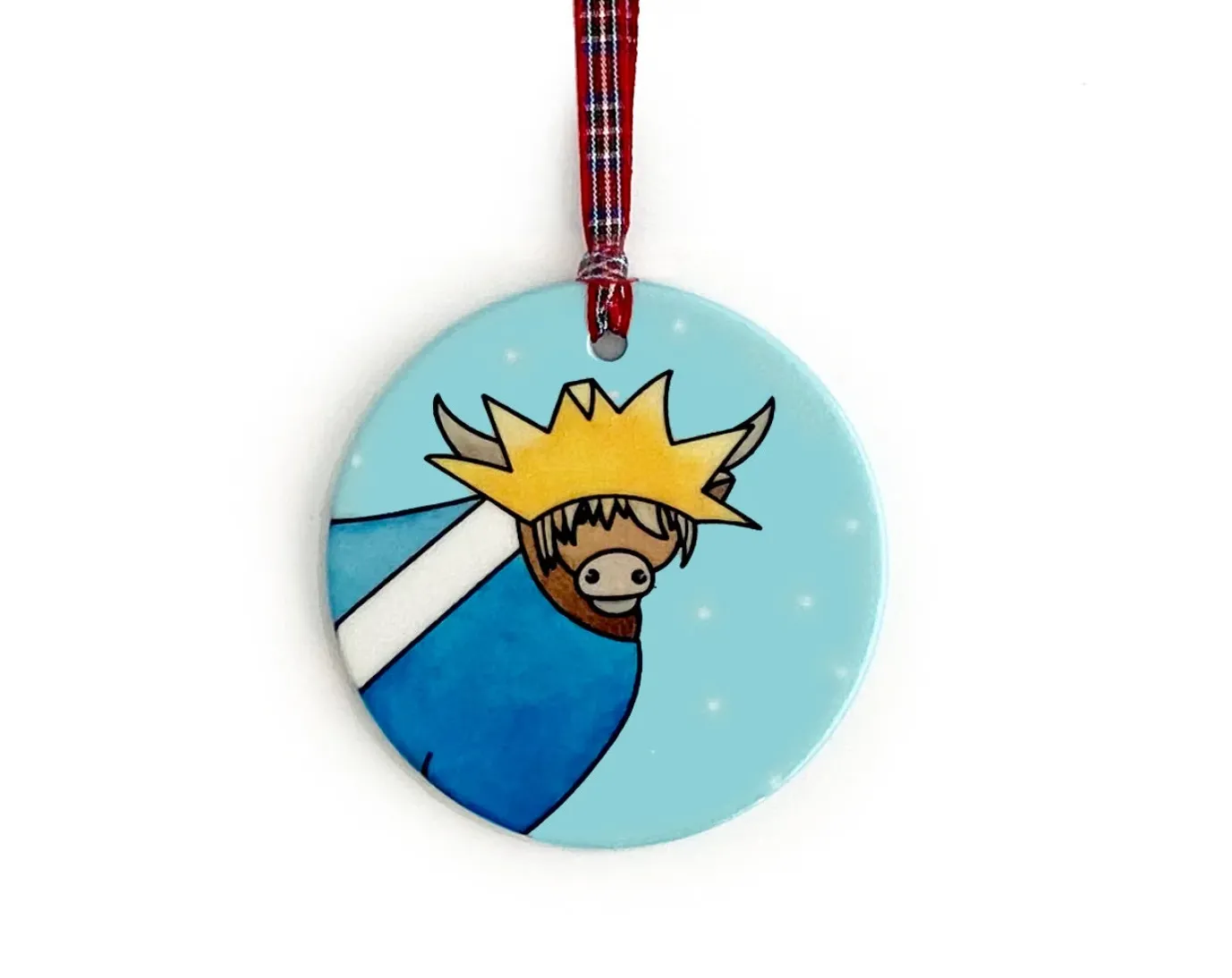 Highland Cow Ceramic Tree Decorations