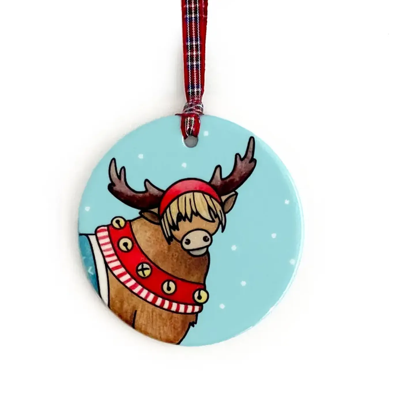 Highland Cow Ceramic Tree Decorations