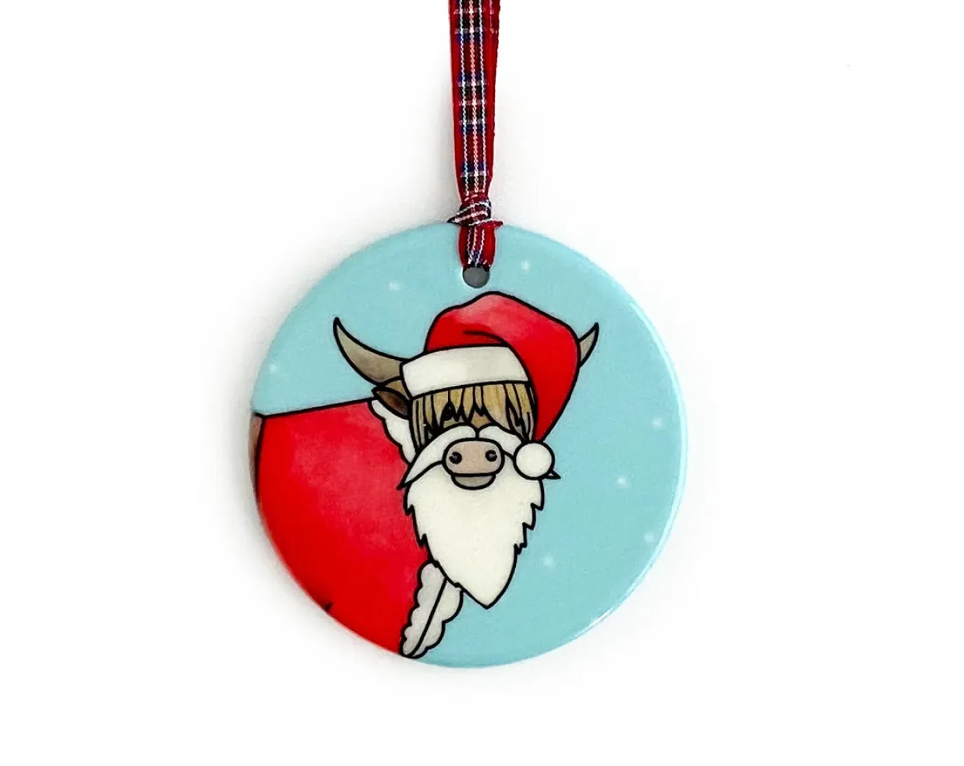 Highland Cow Ceramic Tree Decorations