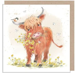 Highland Cow Greetings Card