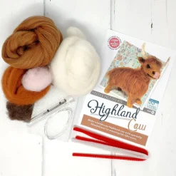 Highland Cow Needle Felting Craft Kit