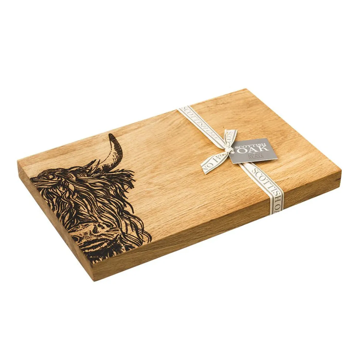 Highland Cow Oak Serving Board - 12in