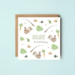 'Hip Hop Hooray' Rabbits Easter Card