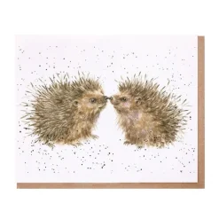 'Hogs and Kisses' Hedgehog Greetings Card