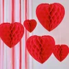 Honeycomb Hanging Heart Decorations