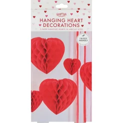 Honeycomb Hanging Heart Decorations