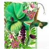 Humming Bird & Purple Berries Hanging Fandangle Card