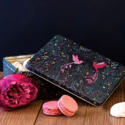 Hummingbird Paradise Deep Rectangular Tin