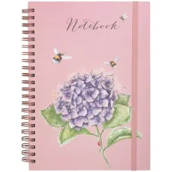 'Hydrangea Bee' Large Spiral Bound Journal