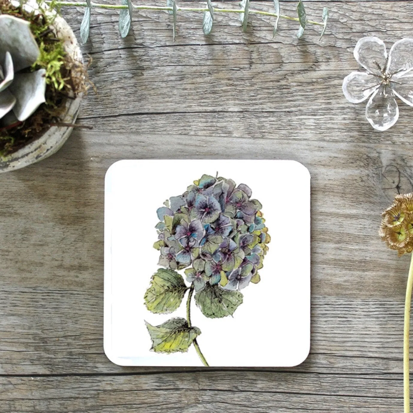 Hydrangea Set of 4 Coasters