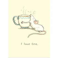 I Love Tea Greetings Card
