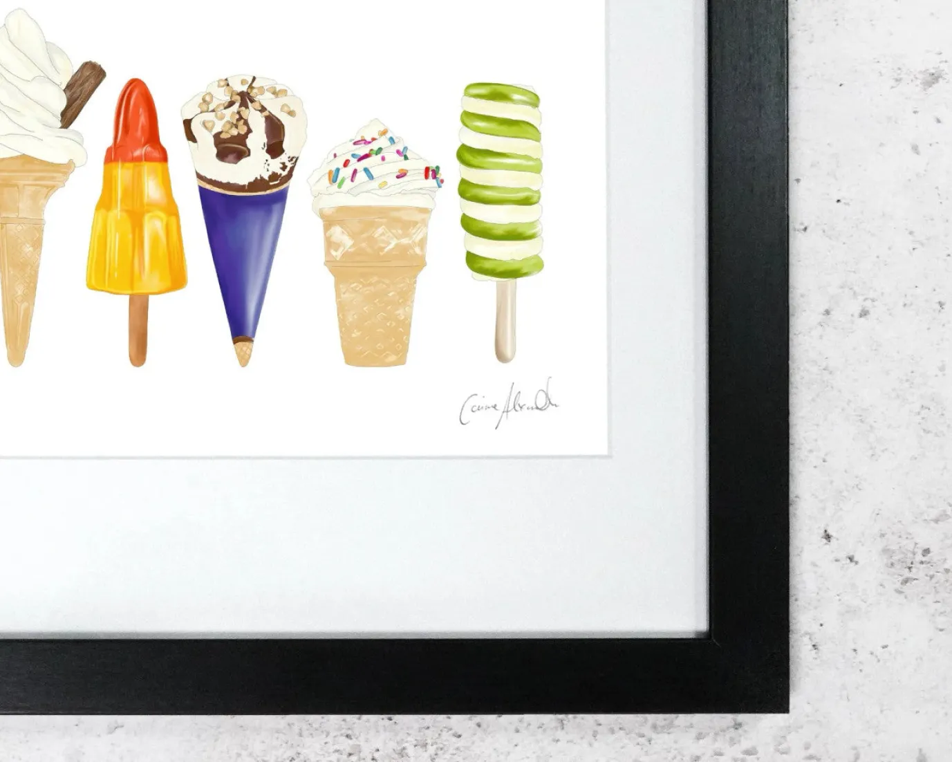 Ice Cream Print by Corinne Alexander