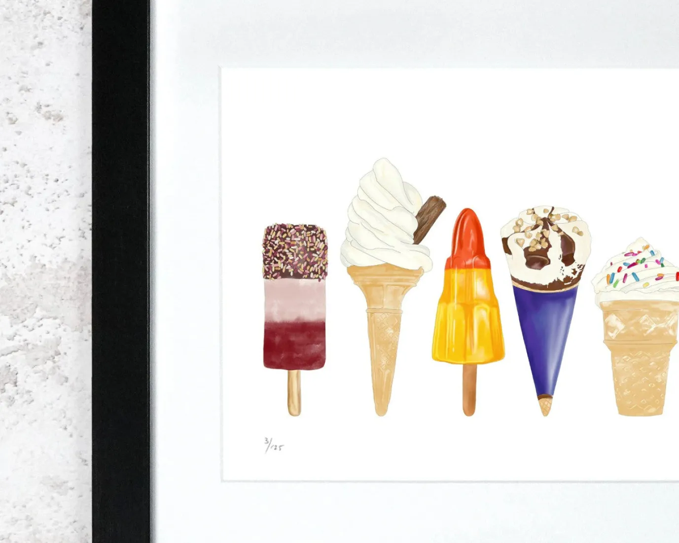 Ice Cream Print by Corinne Alexander