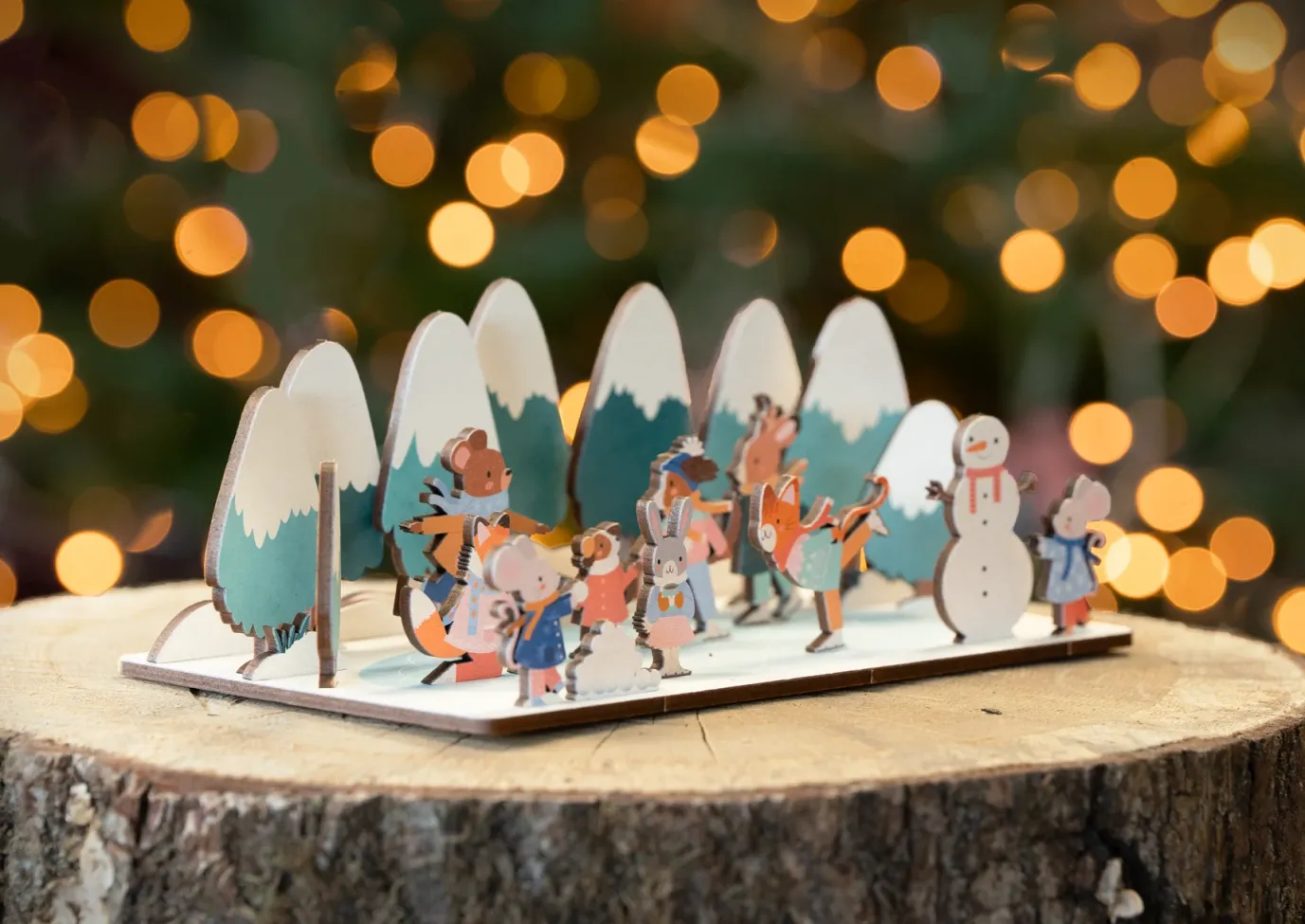 Ice Skating Pop Out and Build Advent Calendar