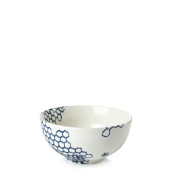 Ink Blue Pollen Small Footed Bowl - 6.25in/16cm