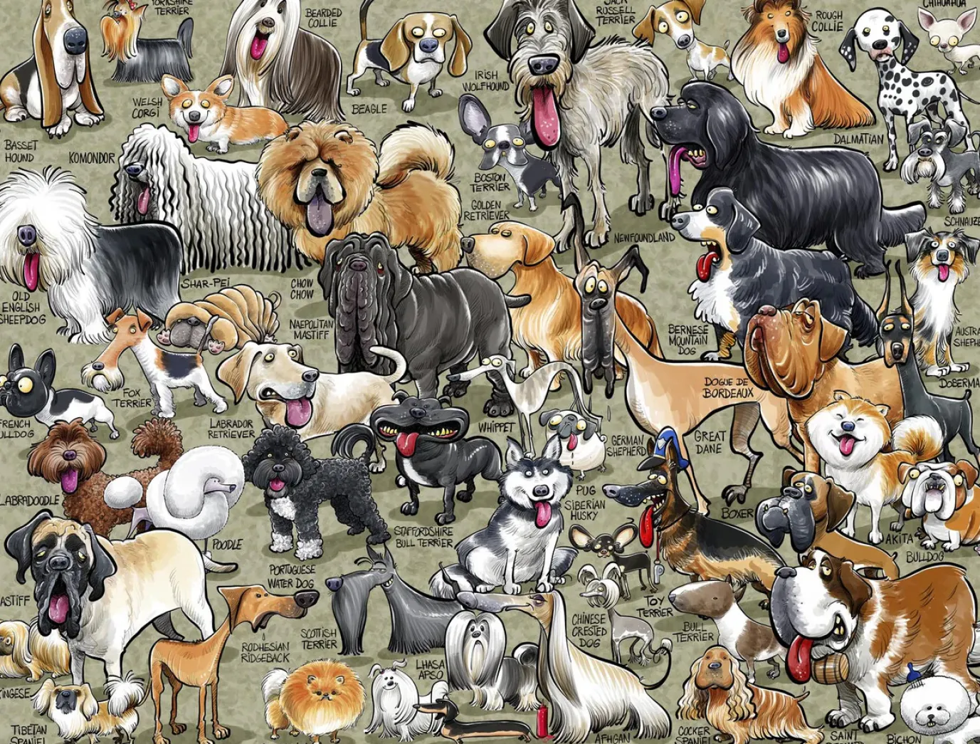 It's Just.....Dogs! 1000 Piece Jigsaw Puzzle