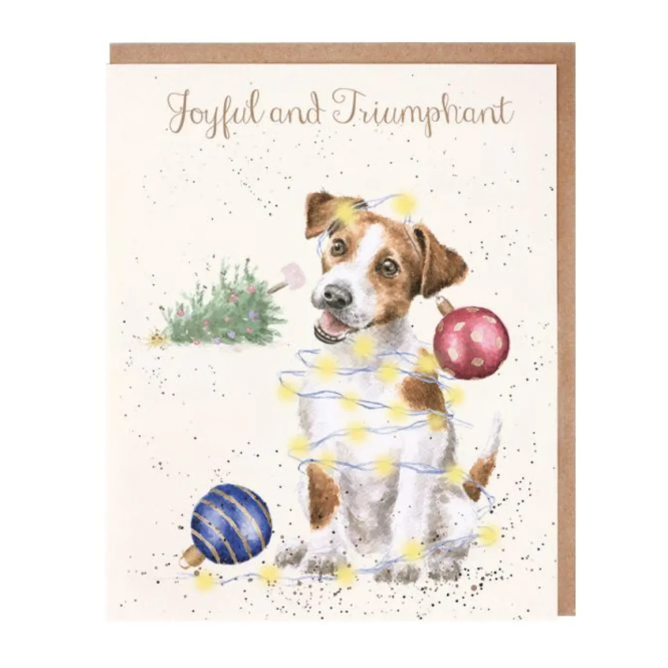 'Joyful and Triumphant' Jack Russell Christmas Greeting Card