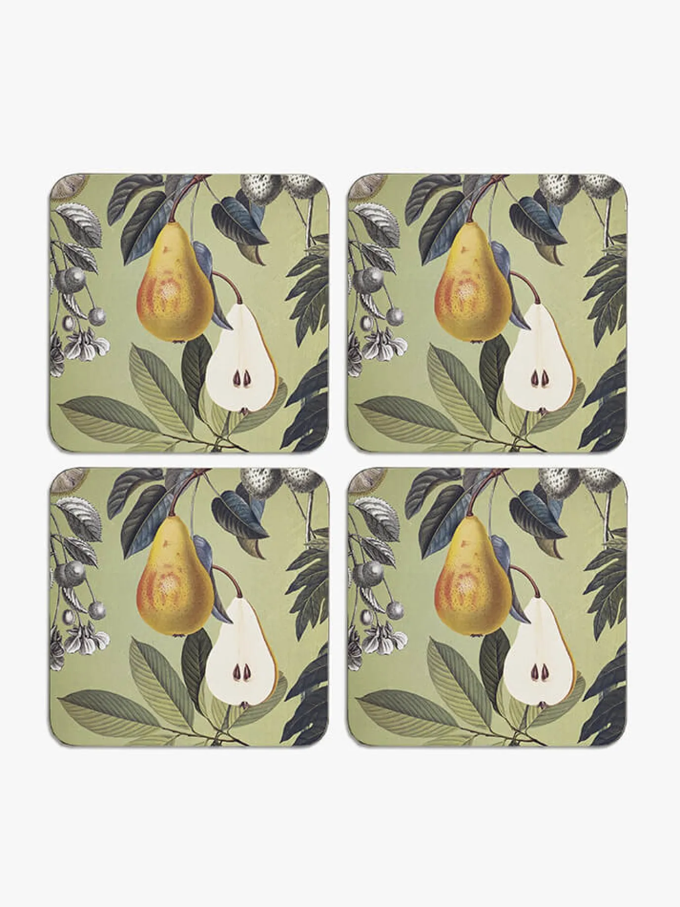 Kew Gardens Fruit and Floral Coasters (Set of 4)
