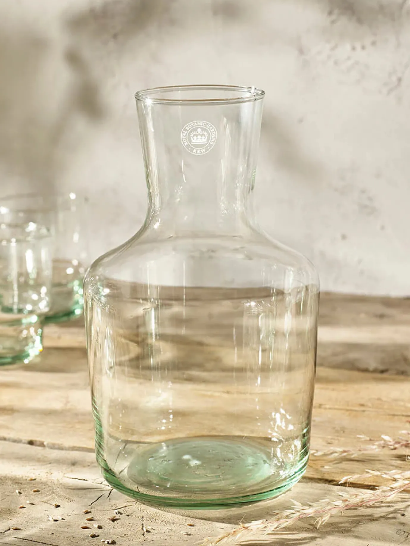 Kew Gardens Living Gardens Recycled Carafe with Etched Logo