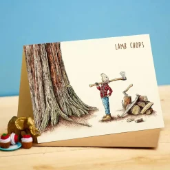 Lamb Chops Greetings Card