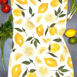 Lemon Tea Towel by Corinne Alexander