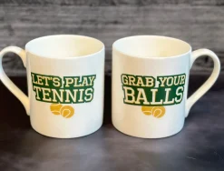 Let's Play Tennis Bone China Mug