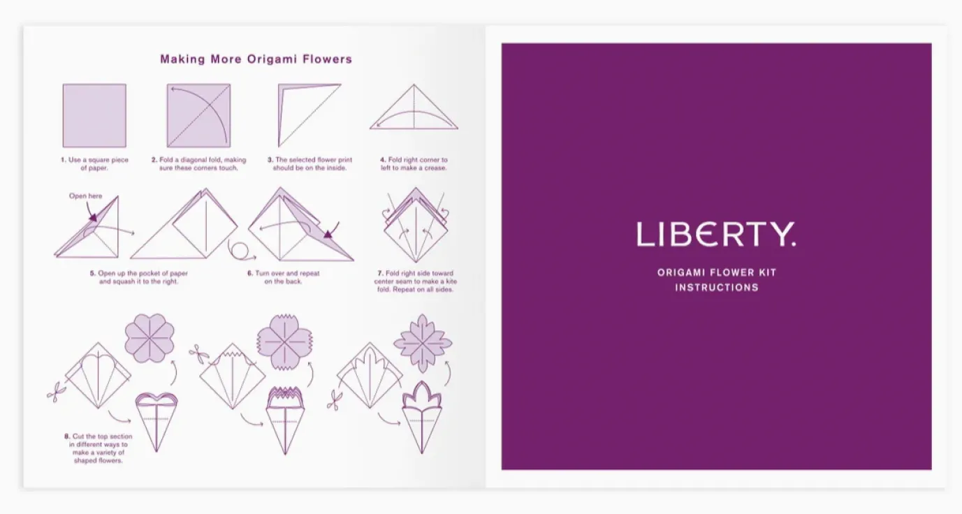 Liberty Origami Flower Kit