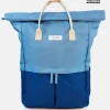 Light Blue and Navy Hackney Large Backpack