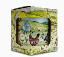 Lime, Basil & Mandarin China Pot Candle - Chickens