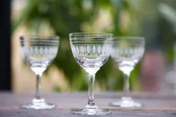 Liqueur Glass with Ovals Design by The Vintage List