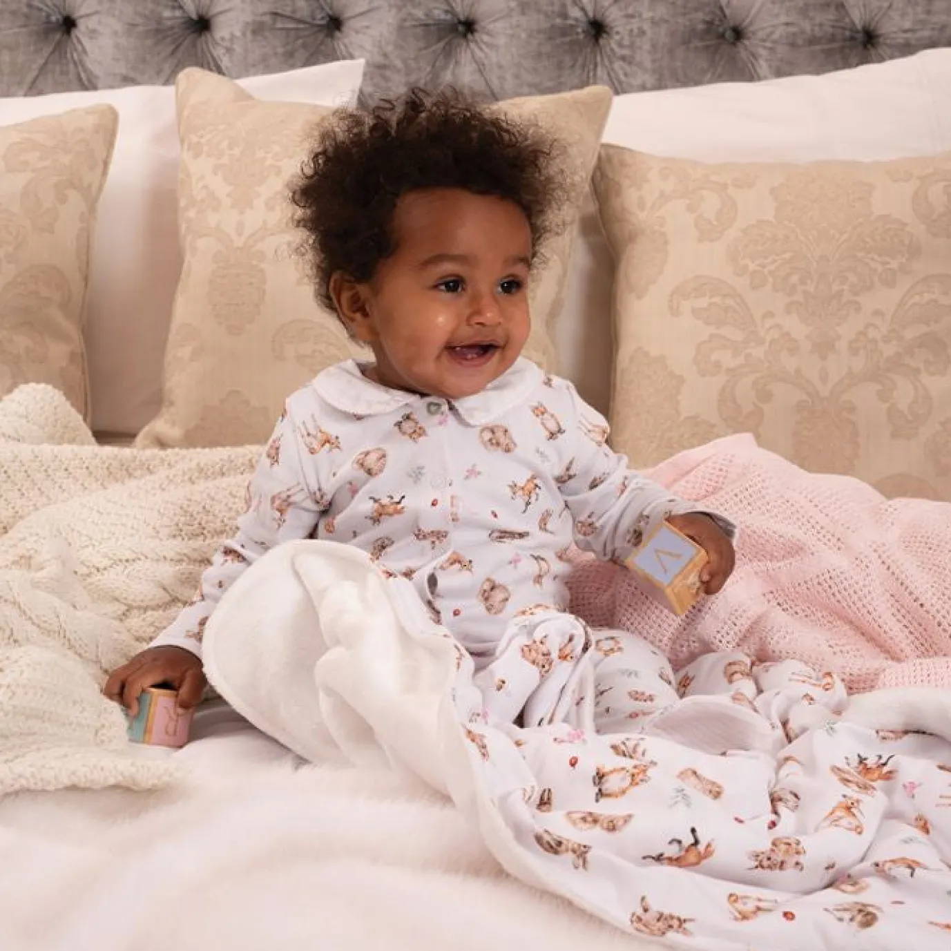 'Little Forest' Woodland Animals Baby Blanket