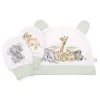 'Little Savannah' African Animals Baby Hat and Mittens Set