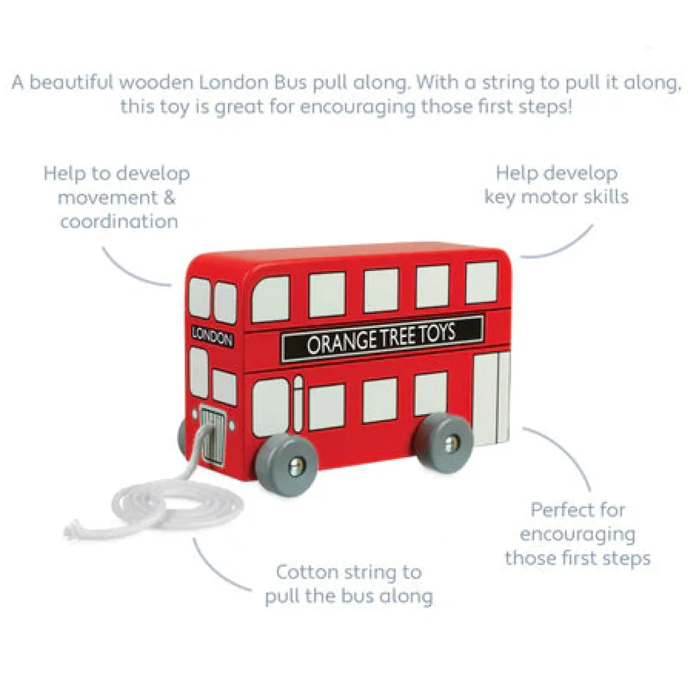 London Bus Pull Along Toy