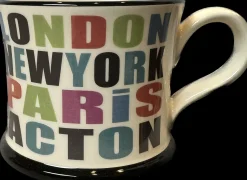 London, New York, Paris, Acton Mug by Moorland Pottery