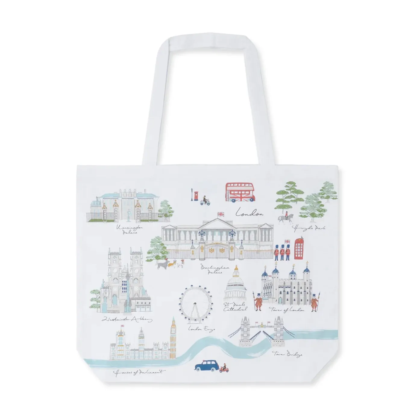 London Scene Cotton Tote Bag