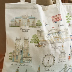 London Scene Cotton Tote Bag