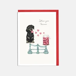 'Love You Tonnes' Dachshund Valentine's Card